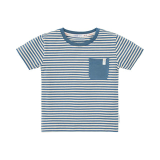 Детска Тениска с Къс Ръкав и Джобче Indigo Sand Stripe