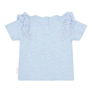 Детска Тениска с Къс Ръкав и Къдрички Sky Blue