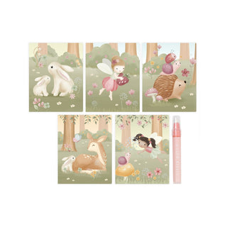 Книжка за Оцветяване с Вода Rosa Fairy Garden