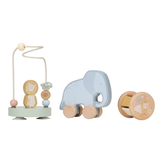 Little Dutch Подаръчна кутия с дървени играчки за бебе, Safari Friends