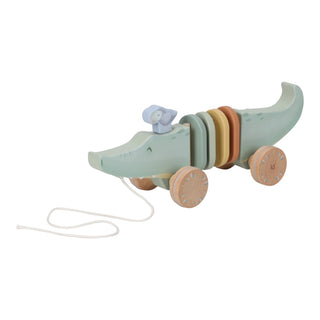 Дървена Играчка за Дърпане Крокодил Safari Friends