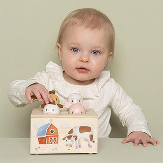 Дървена Музикална Бебешка Играчка Pop-Up Little Farm