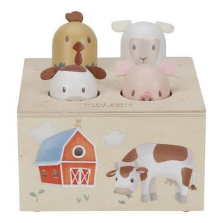 Дървена Музикална Бебешка Играчка Pop-Up Little Farm